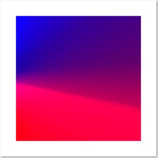 red blue gradient Posters and Art